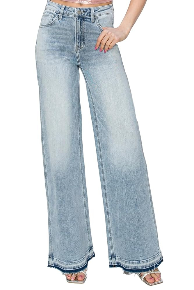 Risen Women's High Rise Wide Leg Jeans | Amazon (US)