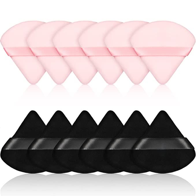 12 Pieces Powder Puff Face Triangle Makeup Puff for Loose Powder Soft Body Cosmetic Foundation Sp... | Amazon (US)