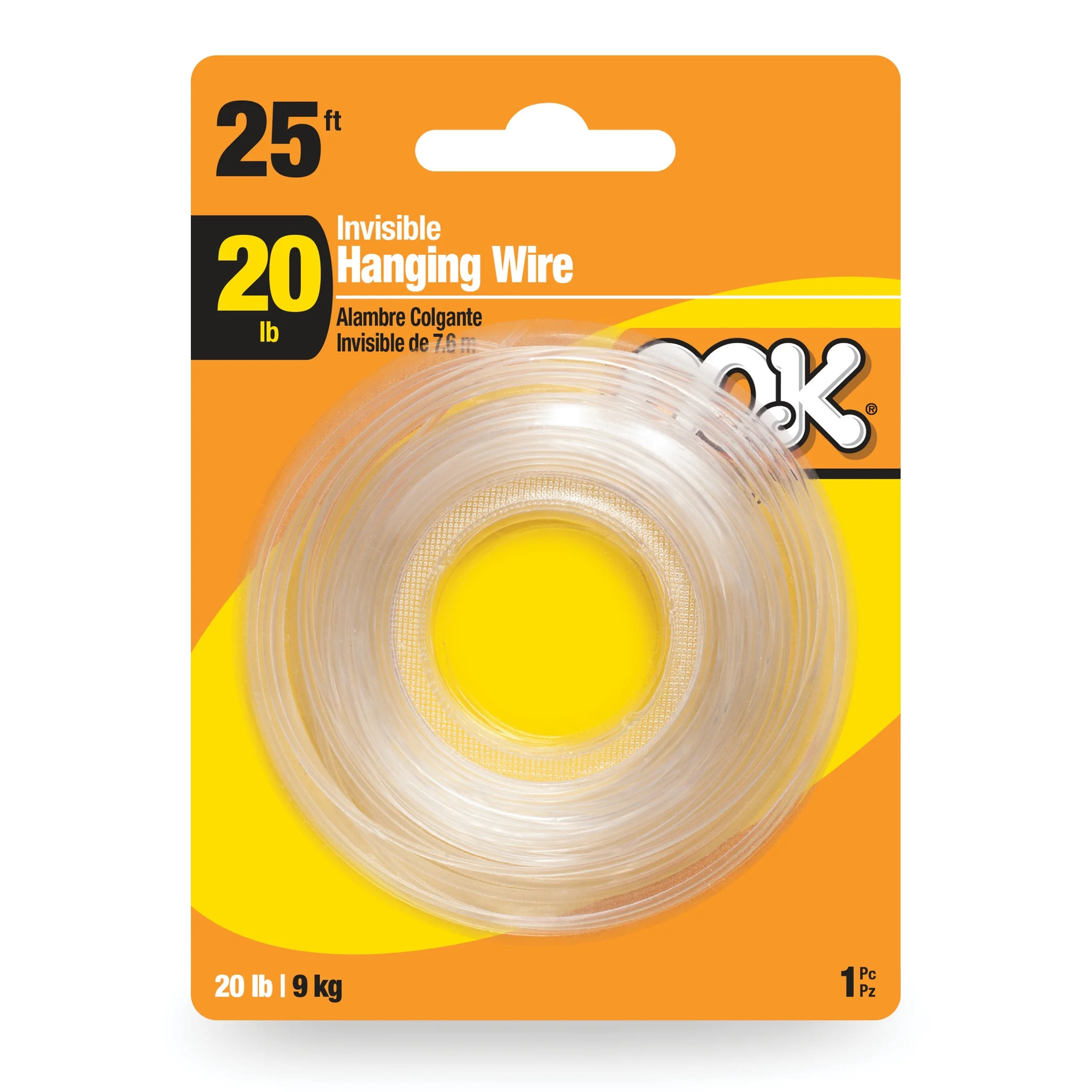 OOK Invisible Hanging Wire, 25FT, 20LB, 1 Piece | Walmart (US)
