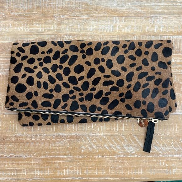 Clare V leopard clutch | Poshmark