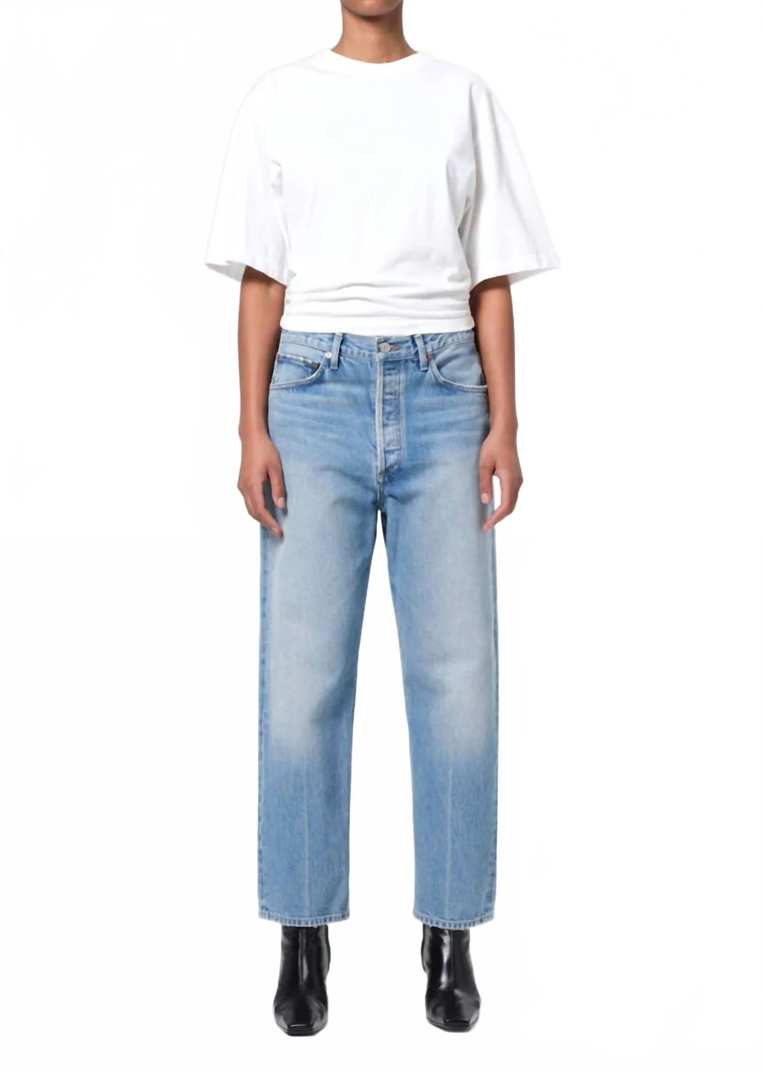 90's Crop Mid Rise Straight Jean In Vault | Shop Simon