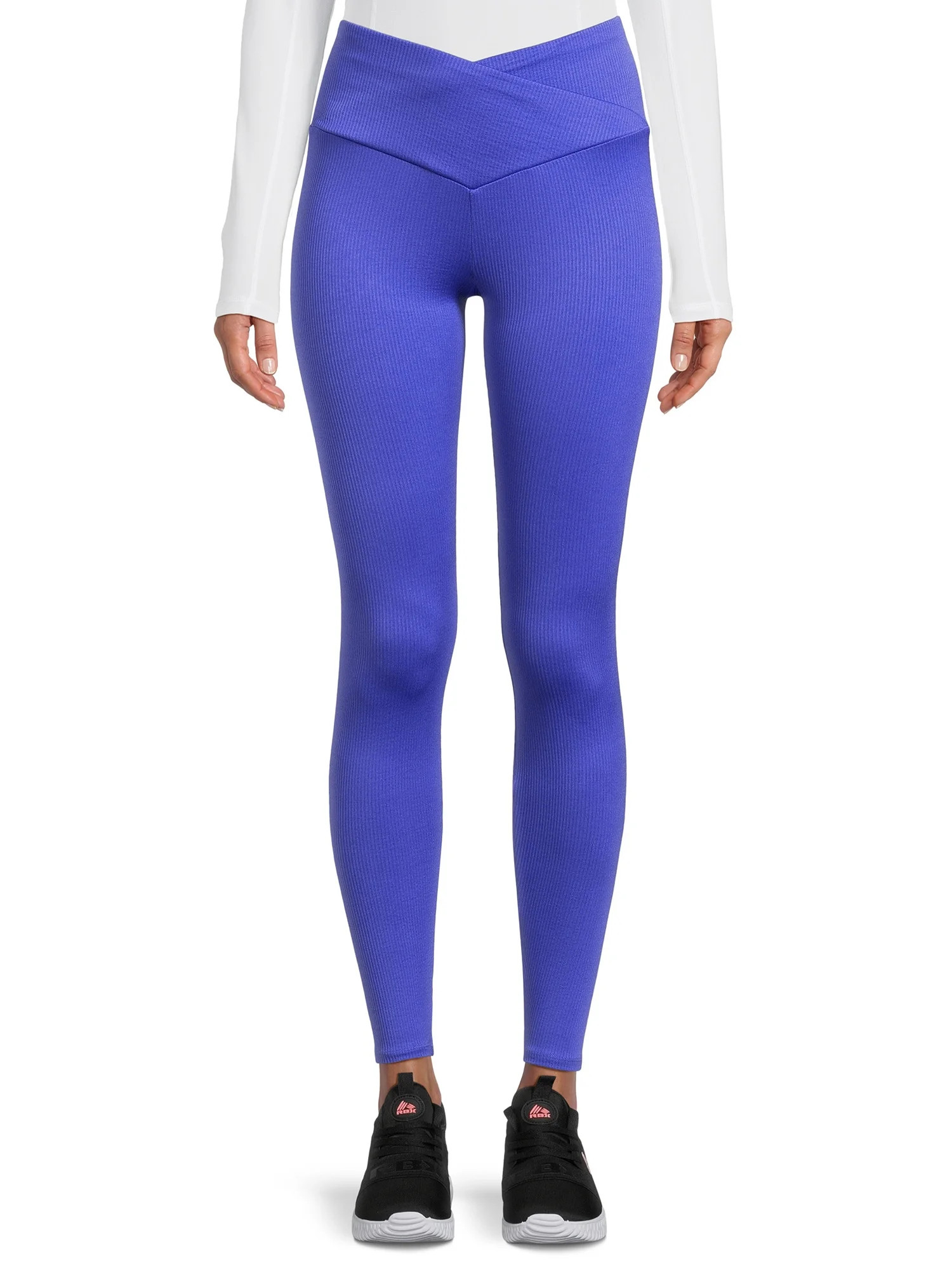 Avia Women’s Ribbed Leggings with Crossover Waistband, 26” Inseam, Sizes XS-XXXL - Walmart.co... | Walmart (US)