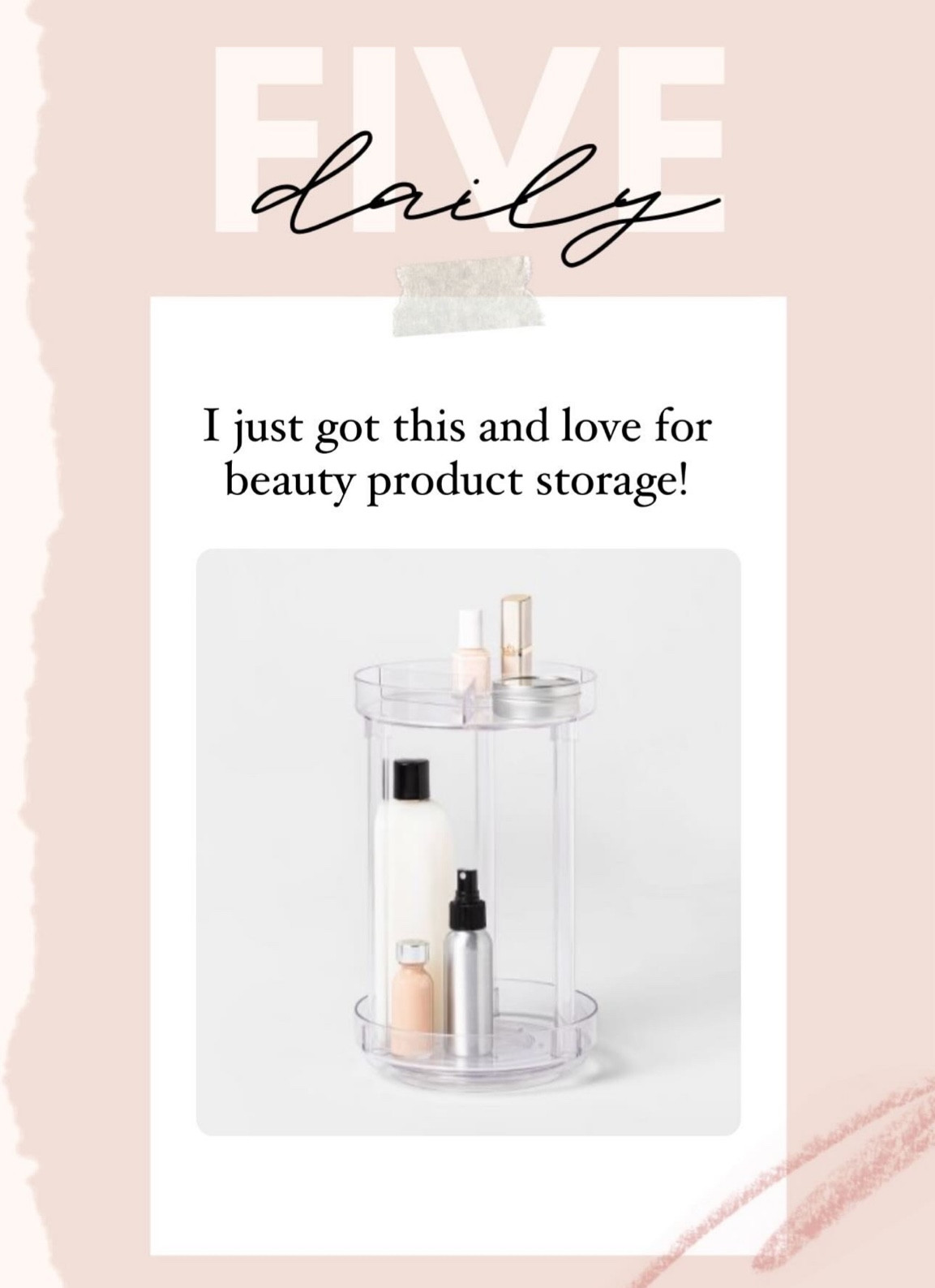 Product storage for under the sink or the countertop 
Bathroom storage 
Home organization 

#LTKbeauty #LTKhome #LTKfindsunder50