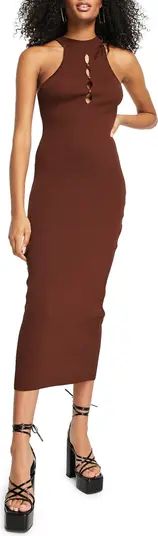 Ribbed Cutout Detail Body-Con Dress | Nordstrom