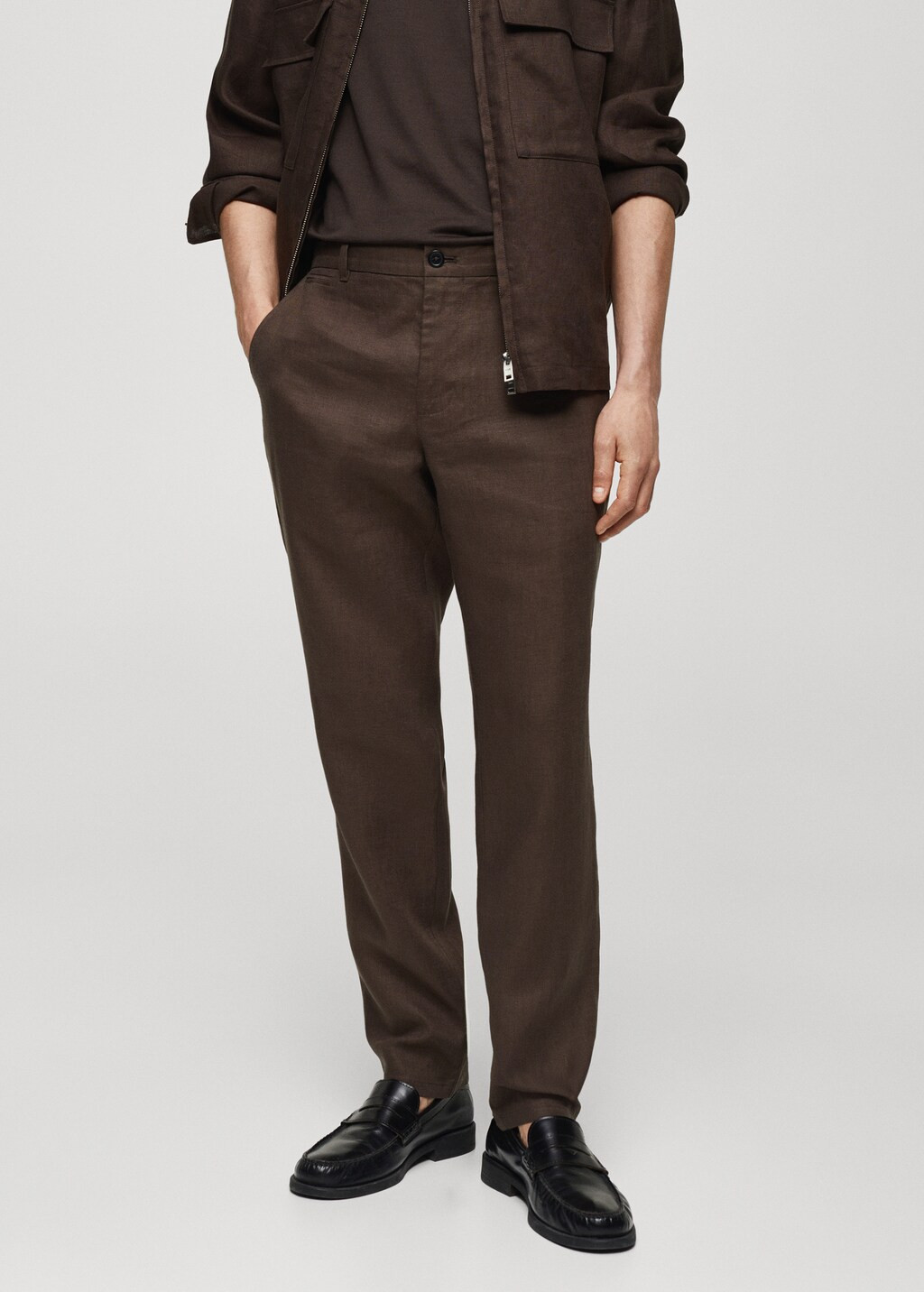 Slim-fit 100% linen pants - Man | MANGO USA | MANGO (US)