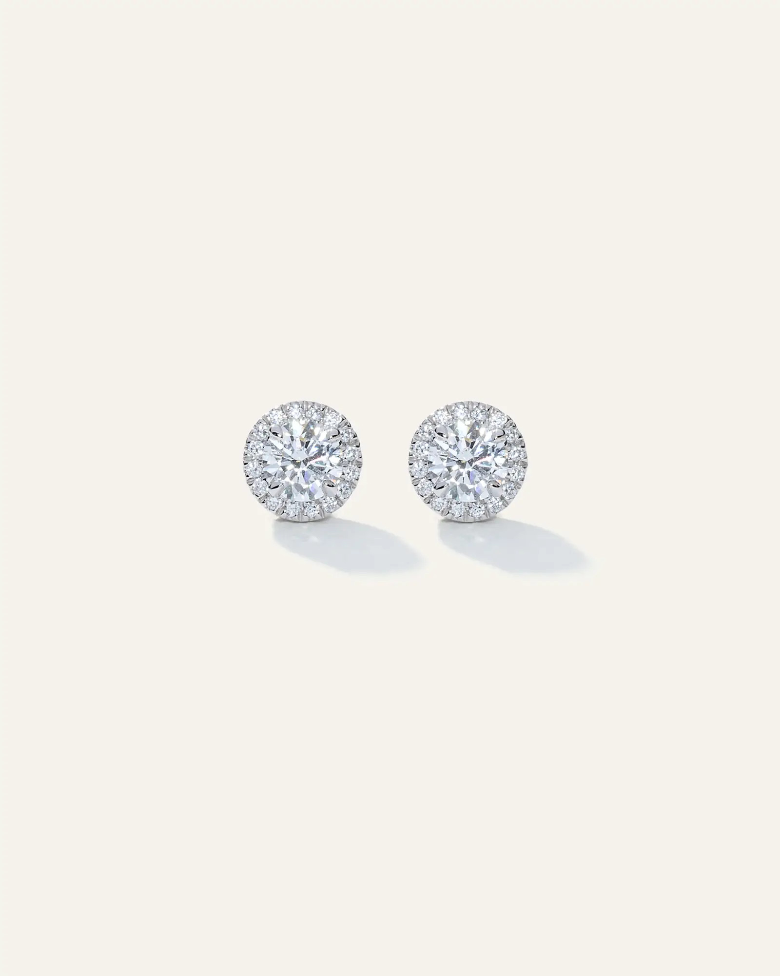 14K Gold Lab Grown Diamond Halo Studs - 1ctw | Quince