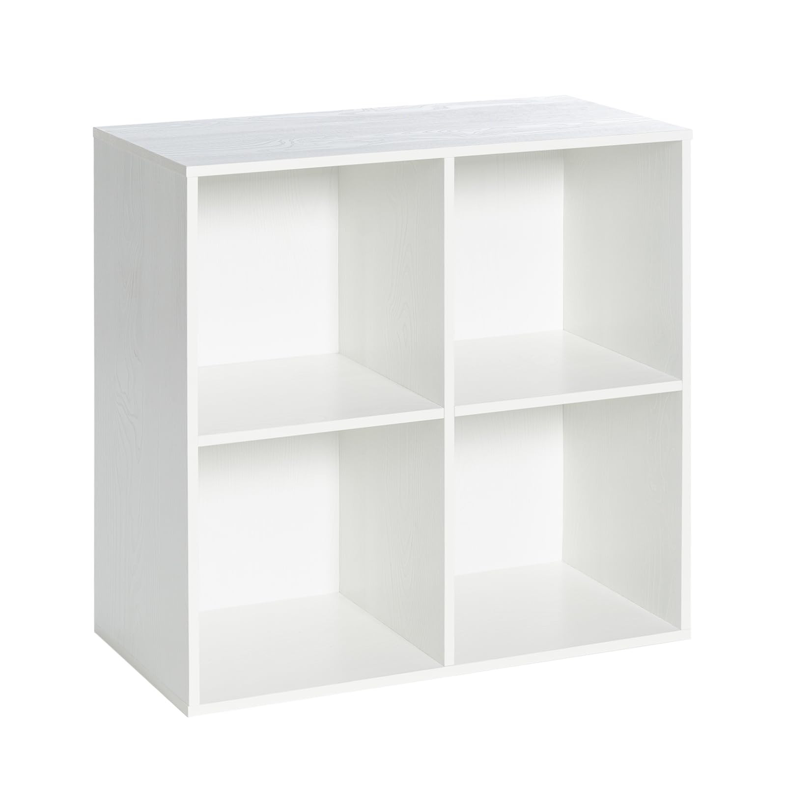 Wooden 4-Cube Storage Organizer with Closed Back Panel, 11in Cube Shelf Opening, Bookshelf, Displ... | Amazon (US)