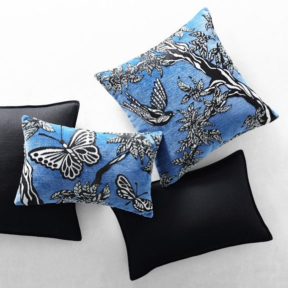 Lush Forest Velvet Jacquard Pillow Cover | Williams-Sonoma