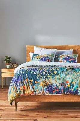 Rosa Organic Percale Duvet Cover | Anthropologie (US)