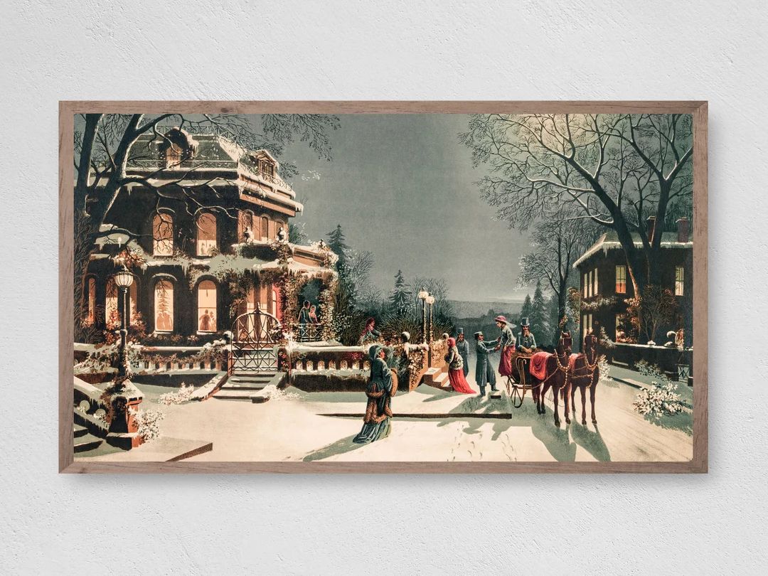 Samsung Frame TV Art Christmas Victorian Christmas Instant - Etsy | Etsy (US)