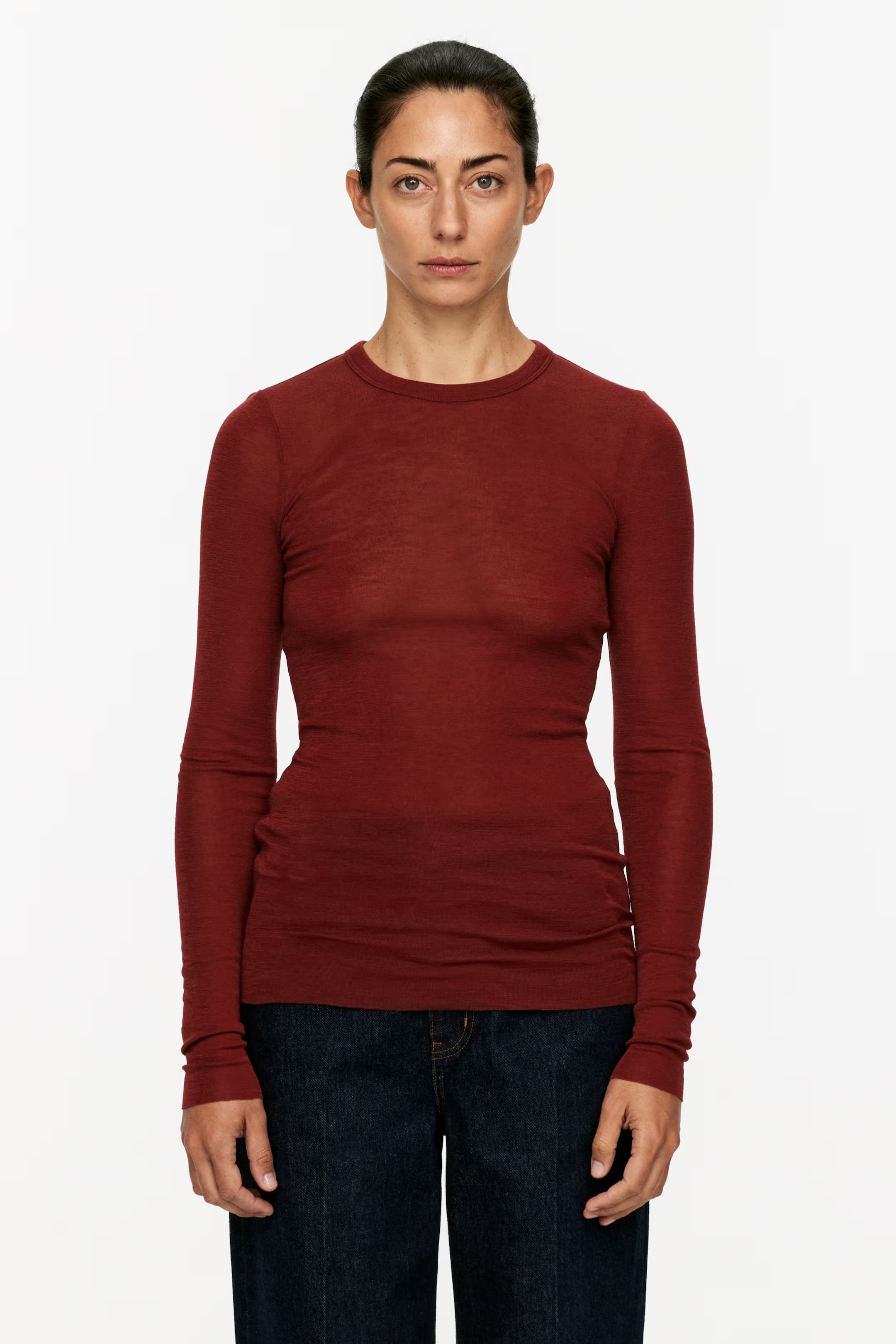 Long-Sleeved Merino Top | H&M (UK, MY, IN, SG, PH, TW, HK)