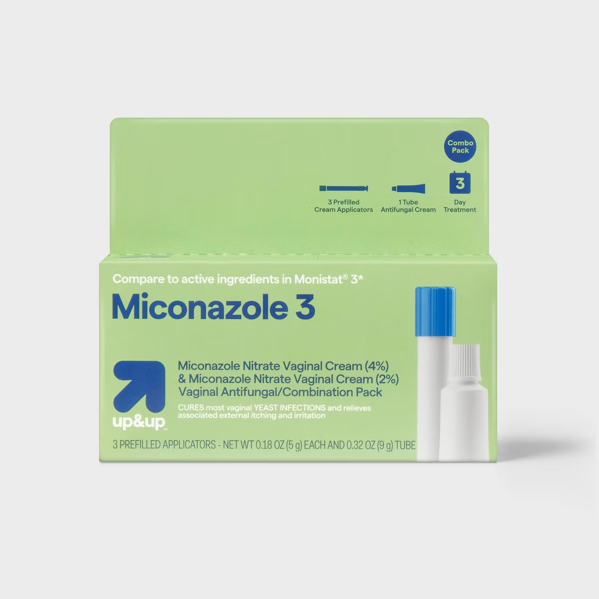Miconazole 3-Day Treatment Combo Pack - 0.18oz - up&up™ | Target
