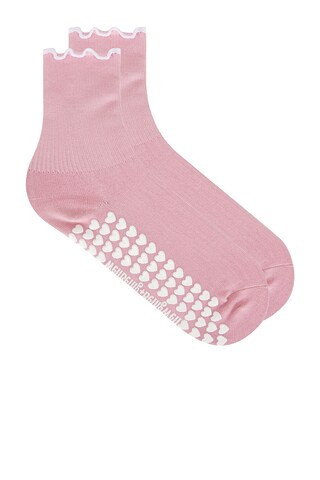 Ruffle Grip Sock in Rose Pink & White
WellBeing + BeingWell

$17 Previous price: $24
 | Revolve Clothing (Global)