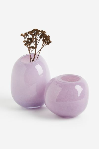 Small Glass Vase - Light purple - Home All | H&M US | H&M (US + CA)