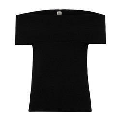 Off-Shoulder Rib Knit Top - TOTEME | 24S (APAC/EU)