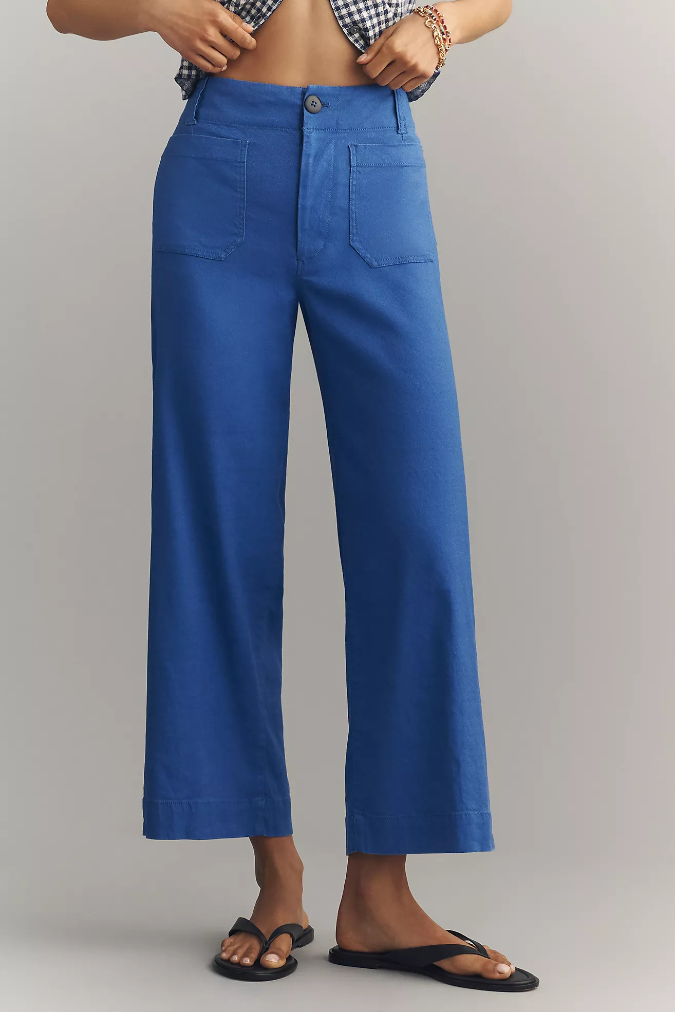 Colette European Linen Stretch Wide Leg Pants | Anthropologie (US)