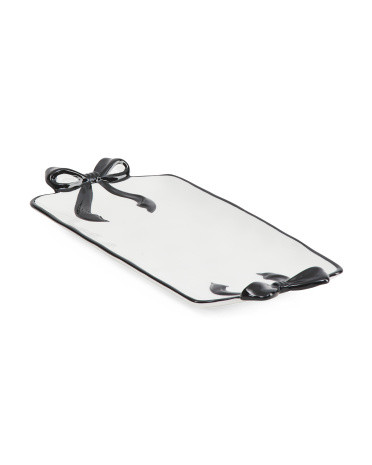 Hand Painted Bow Serving Tray | TJ Maxx