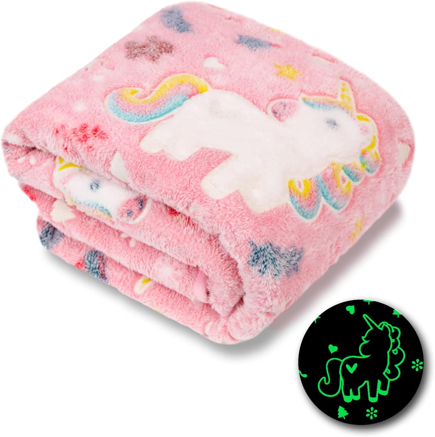 FORESTAR Glow in The Dark Blanket, Christmas Birthday Gifts for Kids, Soft Warm Furry Throw Blank... | Amazon (US)