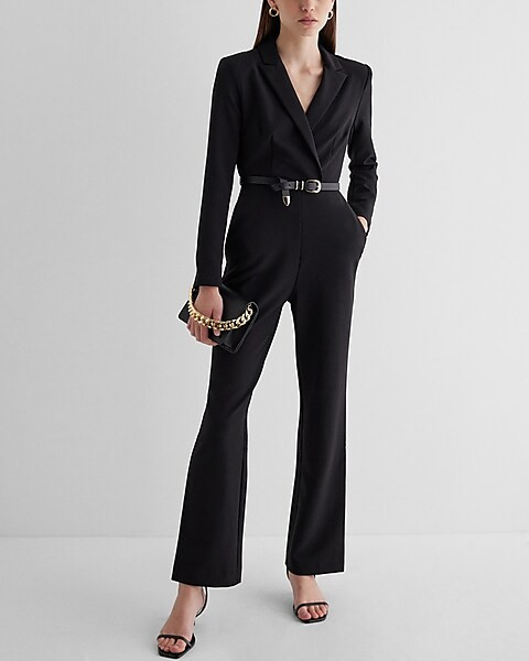 Long Sleeve Blazer Jumpsuit | Express