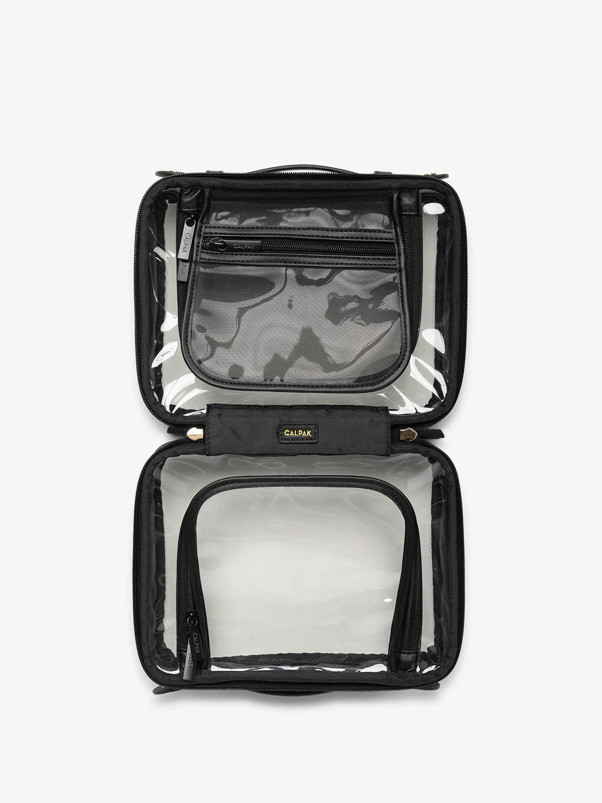 Medium Clear Cosmetics Case in Caramel | CALPAK Travel