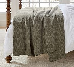 Washed Cotton Basket Weave Blanket | Pottery Barn (US)