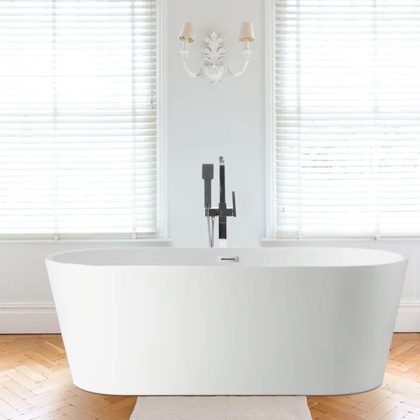 VA6815-L 67" x 32" Freestanding Soaking Acrylic Bathtub | Wayfair North America
