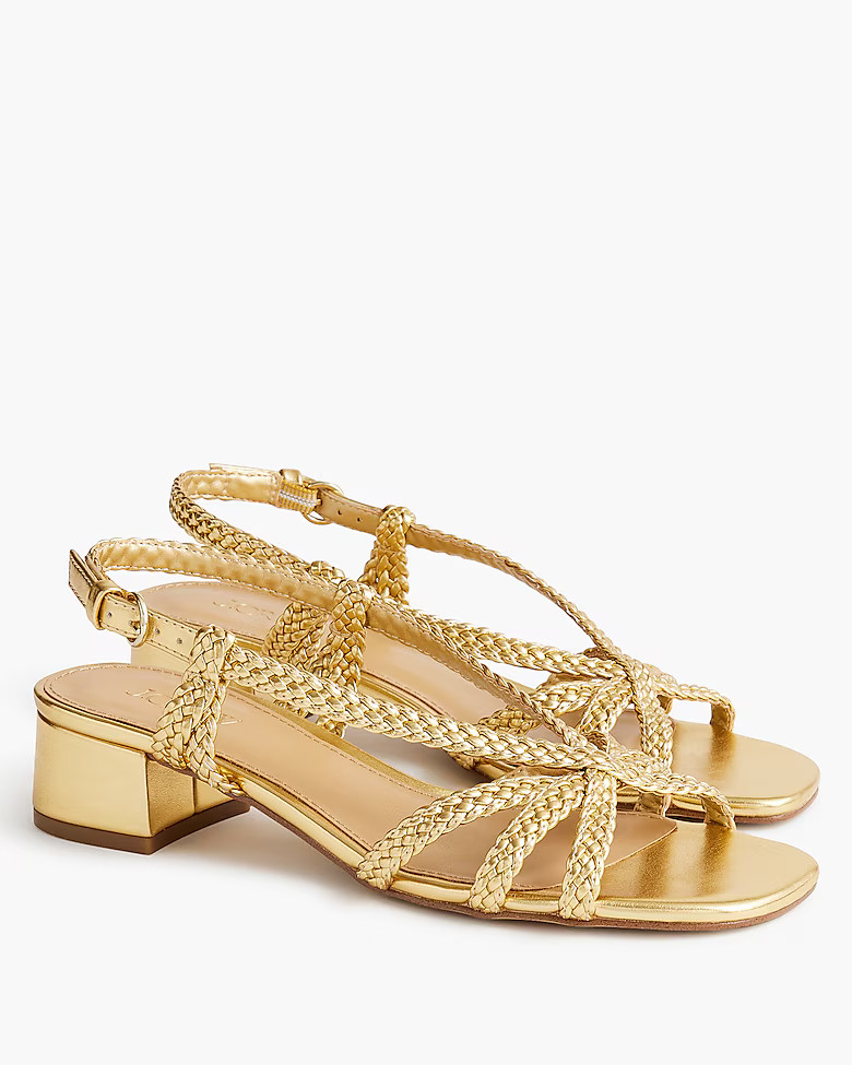Braided strappy heels | J.Crew Factory