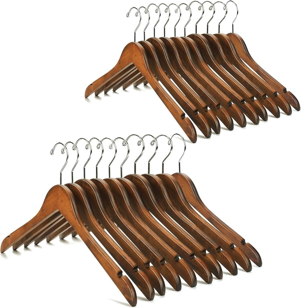 Nature Smile 20 Pack High Grade Lotus Wooden Hangers Wood Shirt Hangers,Dress Coat Jacket Clothes... | Amazon (US)