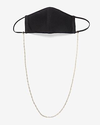 Paperclip Face Mask Chain Women's Shiny Gold | Express