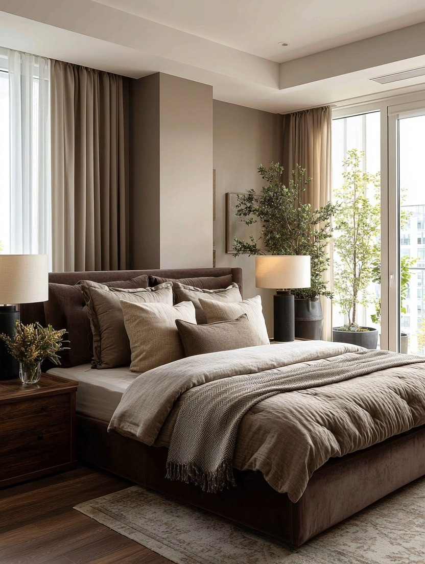 Brown velvet bed. Do we need to say more?

Brown is becoming the new ivory of home decor—a foundational neutral we’re very happy to see returning. It has warmth, depth and elegance, yet gives you just as much freedom to build a room around it.

Start with a brown velvet upholstered bed as the anchor. You can keep everything tonal and quiet with taupe and ivory, or introduce richer colors later without having to rethink the foundation.

For lighting, we love the contrast of ivory shades with dark bases on either side of the bed. Then bring in one substantial indoor tree or tree-like plant for that grounding connection to nature.

And finally, soften the architecture with floor-to-ceiling curtains. Taupe, ivory or brown all work beautifully here. Taking them from ceiling to floor adds softness, height and another layer of color without needing to paint a wall.

Velvet. Warm brown. Soft lighting. Greenery. Floor-to-ceiling fabric. A bedroom can be minimal and still feel incredibly rich.

Shop our edit to create your own version.

#bedroomideas #velvetbed #browndecor #bedroomdesign 

 #LTKHome