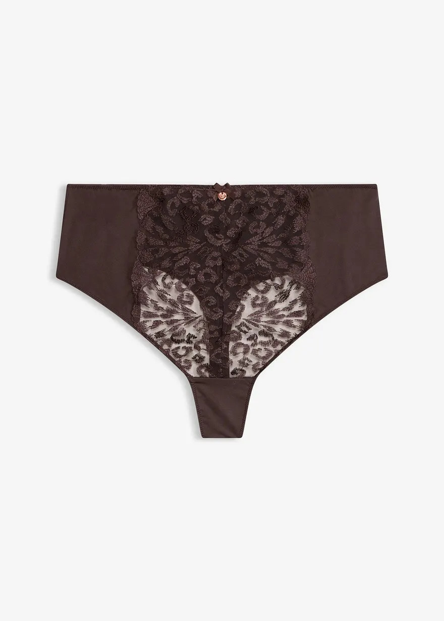 High Waist String mit edler Stickerei | Bonprix DE