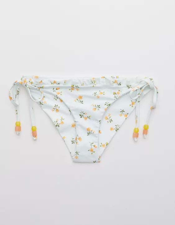 Aerie Printed Ruffle Tie Cheekier Bikini Bottom | American Eagle Outfitters (US & CA)