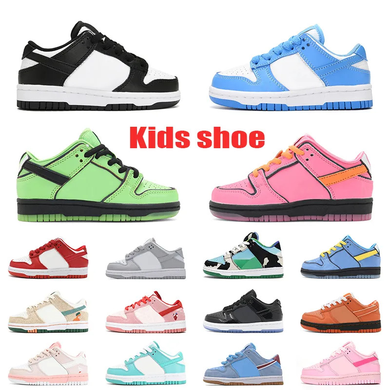 Low Panda Designer Children Kids Baby Shoes Coast Pink The Powerpuff Girls x Blossom Bubbles Stra... | DHGate