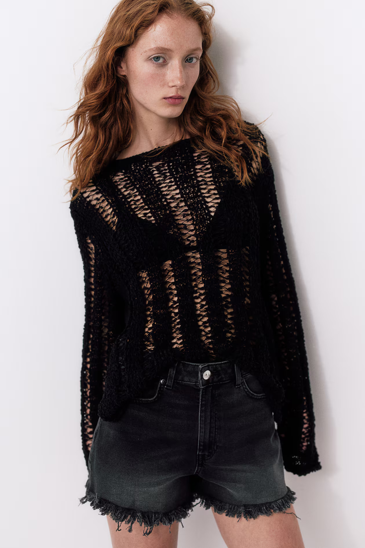 Jeansshorts High Waist - Hoher Bund - Kurz - Schwarz - Ladies | H&M AT | H&M (DE, AT, CH, NL, FI)