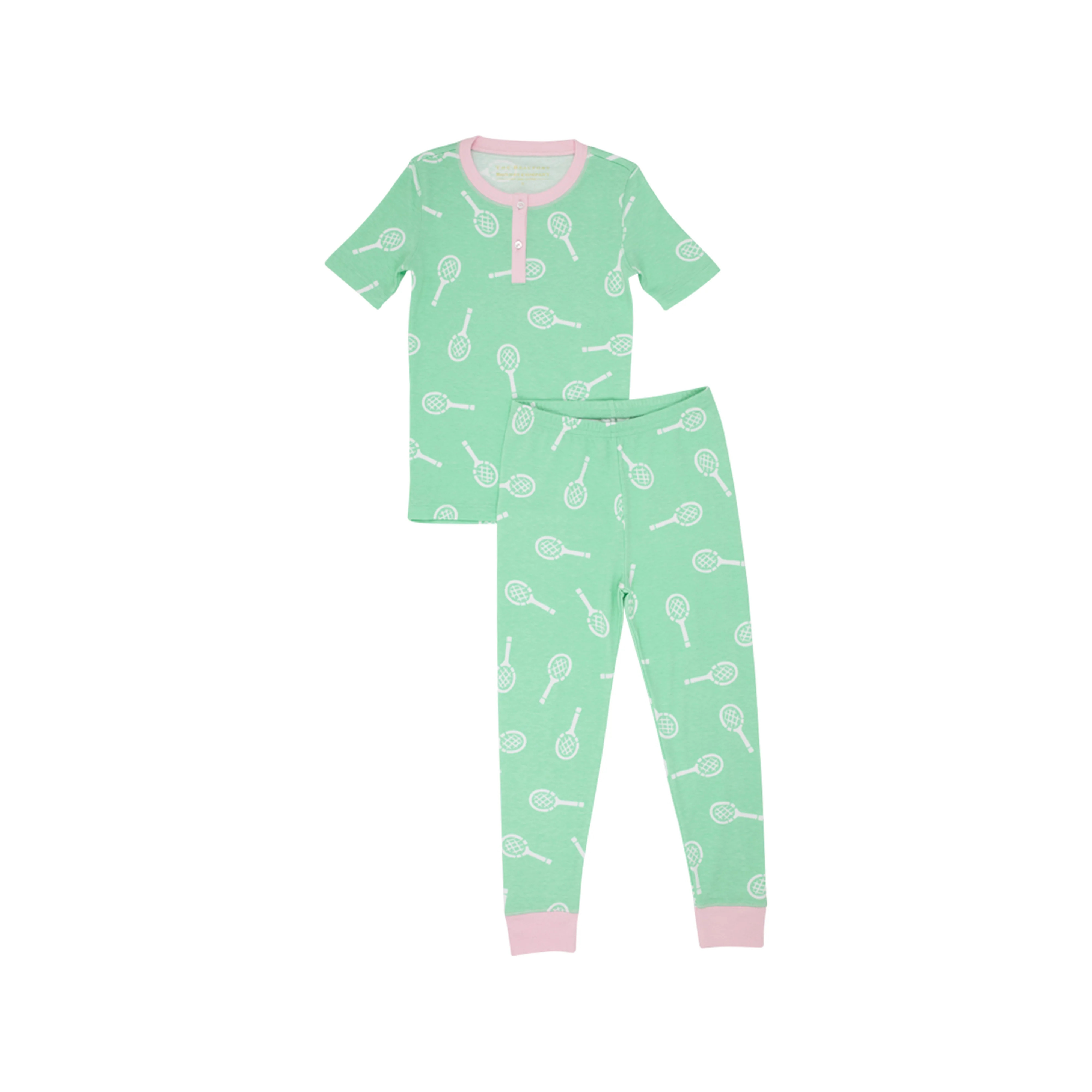 Sara Jane's Short Sleeve Set - Make a Racquet with Palm Beach Pink | The Beaufort Bonnet Company