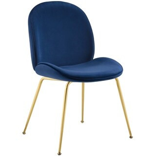 Carson Carrington Hjaggsjon Velvet Dining Chair - N/A (Navy) | Bed Bath & Beyond