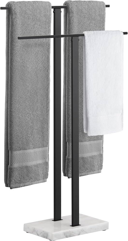 KES Standing Towel Rack, 2-Tier Towel Racks for Bathroom Freestanding with Marble Base, Upgrade S... | Amazon (US)