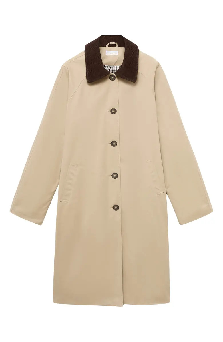 Corduroy Collar Trench Coat | Nordstrom