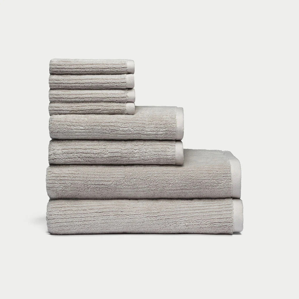 Ribbed Terry Bath Towel Set | Cozy Earth