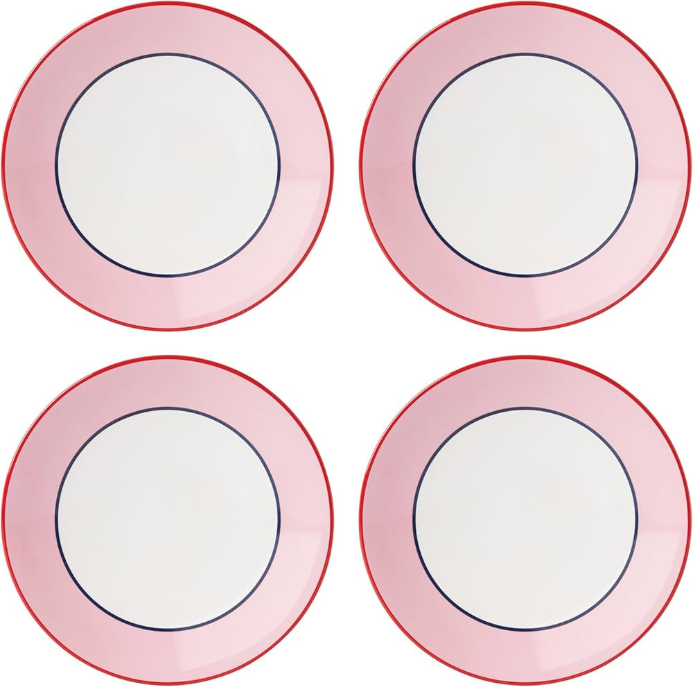 Kate Spade New York Make It Pop Dinner Plate, S/4, 6.90, Pink/Blue | Amazon (US)