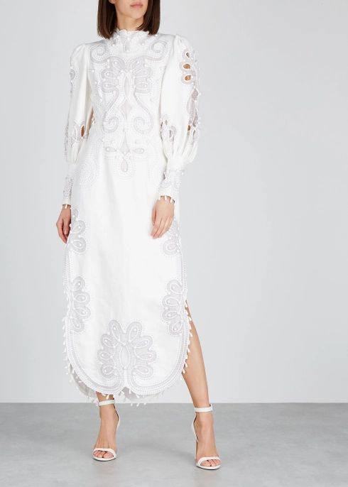 https://www.harveynichols.com/brand/zimmermann/324208-ninety-six-ric-rac-ivory-embellished-linen-dre | Harvey Nichols (Global)