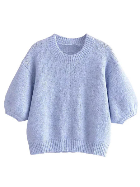 'Shea' Balloon Short Sleeve Sweater | Goodnight Macaroon