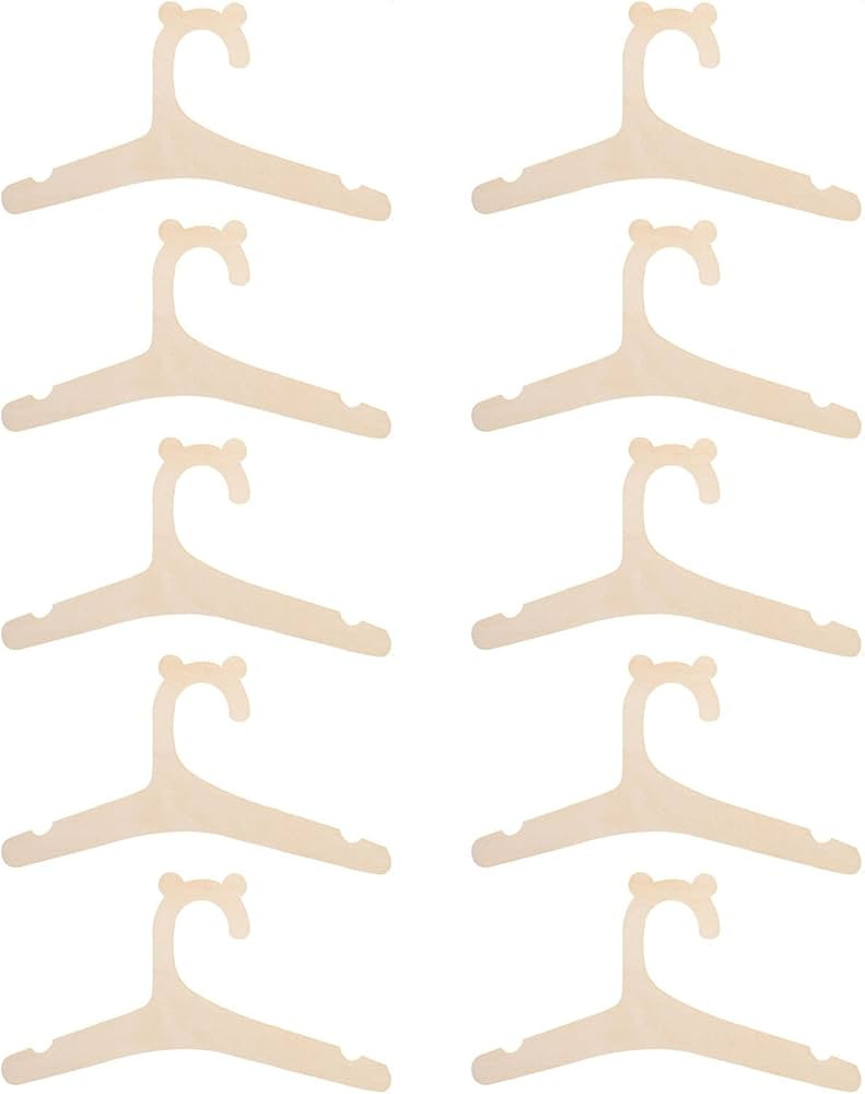 Wooden Children's Hangers (10 Pack) with Cute Bear Ears - Non Slip Coat Hangers for Kids' Coats, ... | Amazon (US)