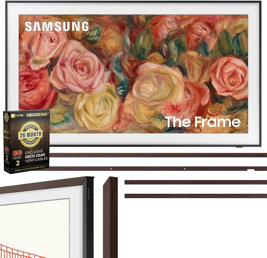SAMSUNG QN43LS03DAFXZA 43 inch The Frame QLED 4K Smart TV 2024 Bundle 43 inch The Frame Customiza... | Amazon (US)