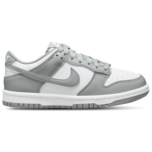 Nike Boys Nike Dunk Low - Boys' Grade School Basketball Shoes White/Light Smoke Grey/White Size 4.5 | Champs Sports
