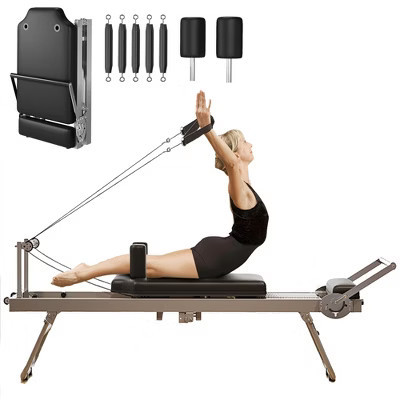 Foldable Pilates Reformer Machine for Home Gym, Wider Pilates Reformer with Spings, Adjustable Pilates Equipment for Women | Target