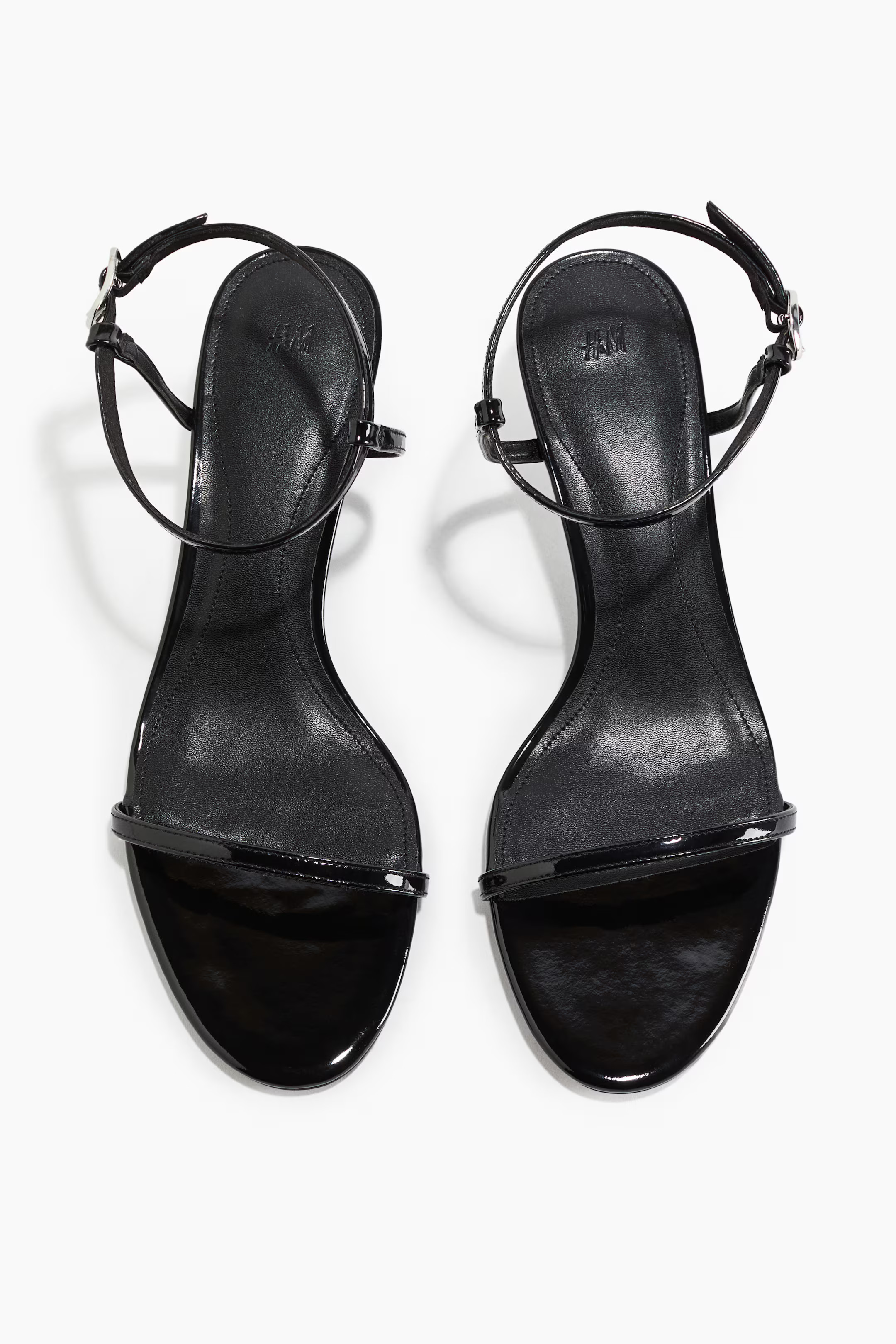 Heeled strappy sandals - Black - Ladies | H&M GB | H&M (UK, MY, IN, SG, PH, TW, HK)