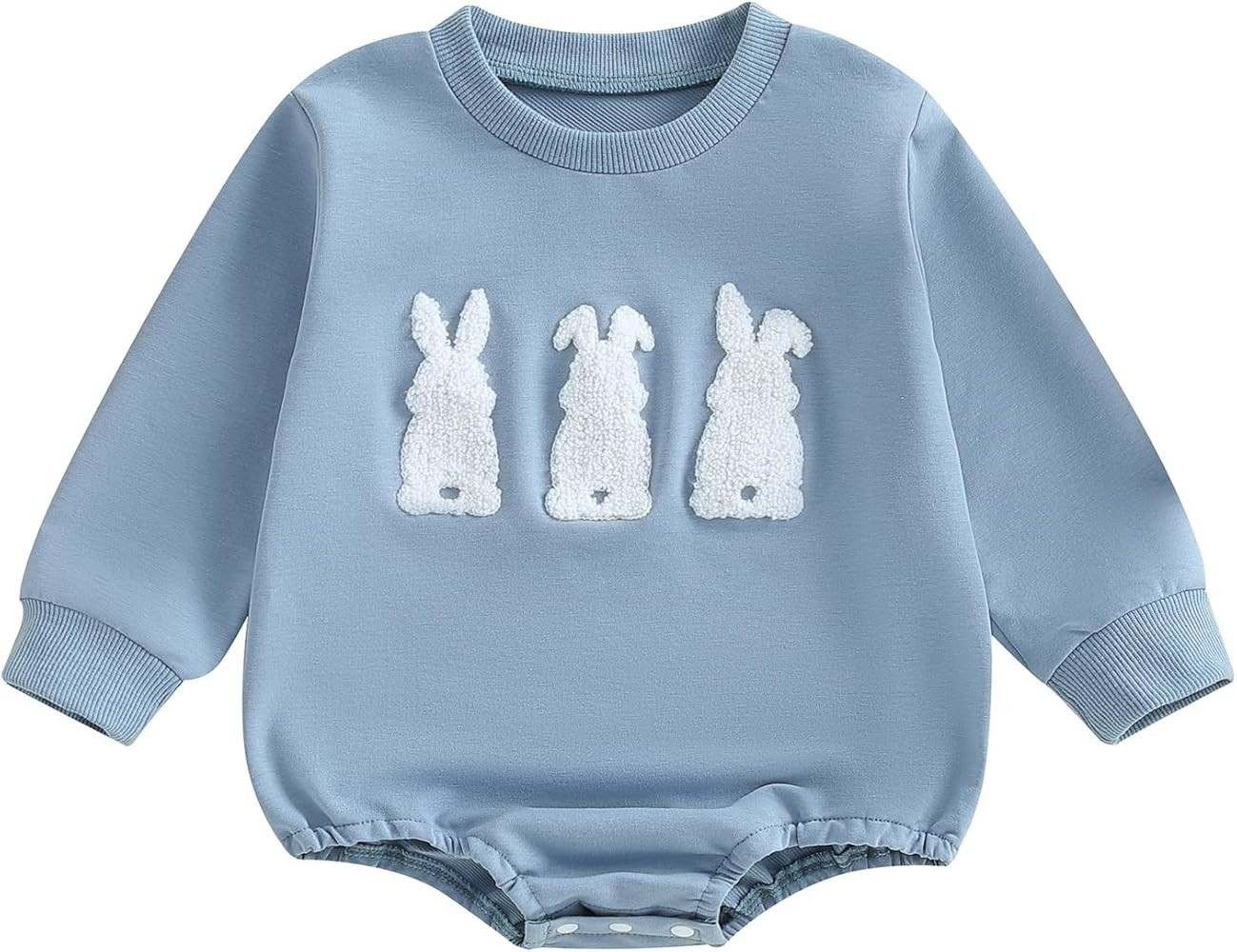 Infant Baby Girl Boy Easter Clothes Bunny Baby Romper Sweater Toddler Spring Outfits Sweatshirt | Amazon (US)