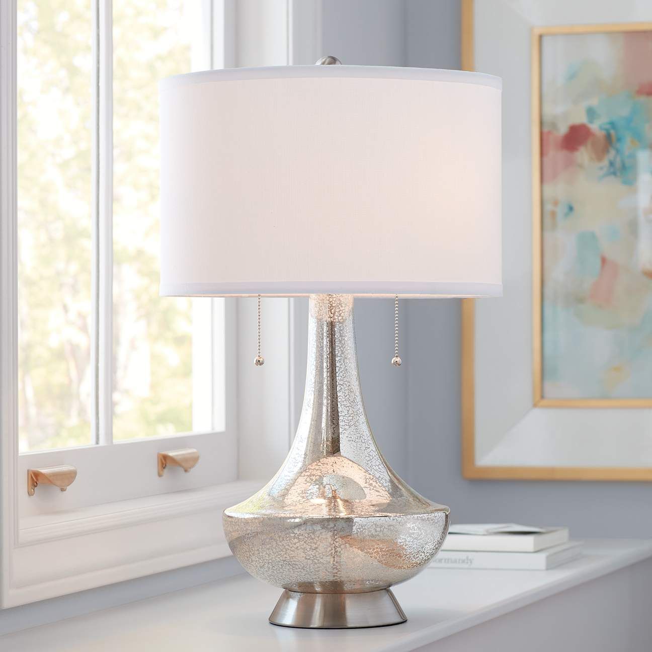 Possini Euro Trixie Mercury Glass Table Lamp | Lamps Plus