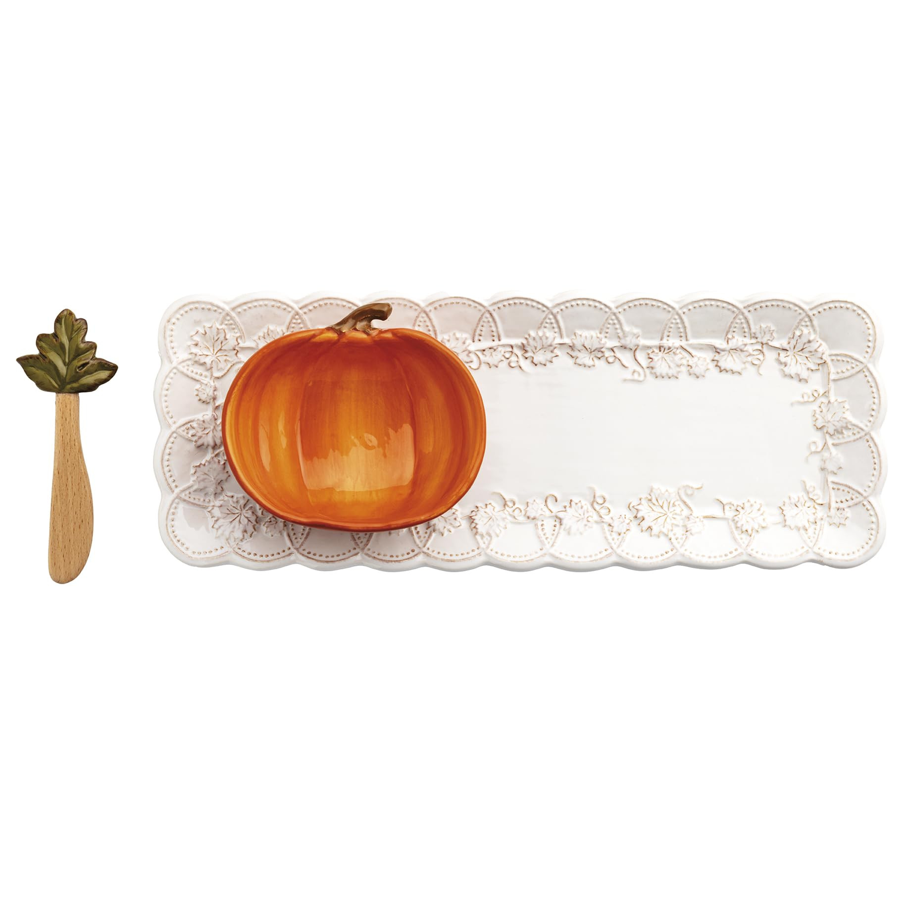 Mud Pie Thanksgiving Pumpkin Tray & Dip Set | Amazon (US)